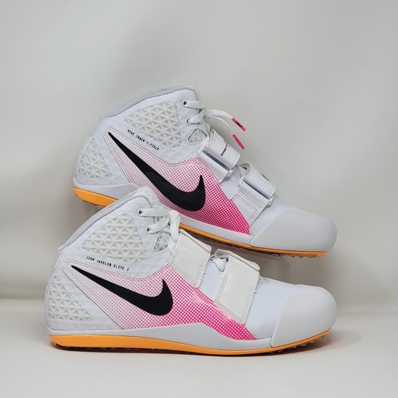 Nike Zoom Javelin Elite 3 Track White Pink Mens Size 12 AJ8119-101 New - Picture 2 of 10